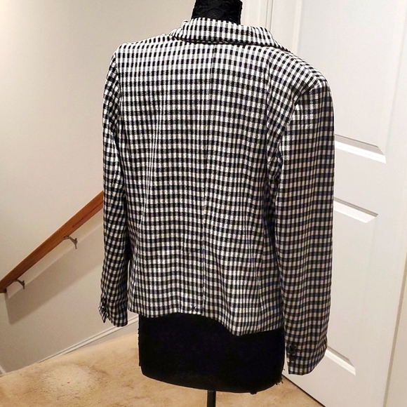 Maison d' Amelie Checkered Jacket Vintage Sz XL - Picture 3 of 12